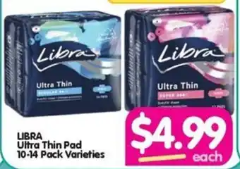 Your Discount Chemist LIBRA Ultra Thin Pad 10-14 Pack Varieties offer