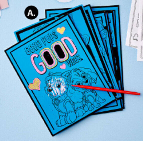 Paw Patrol Scratch Art Set offer at Coles