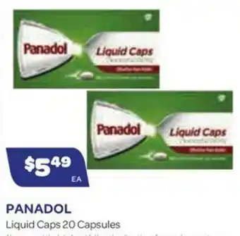 Health Save PANADOL Liquid Caps 20 Capsules offer