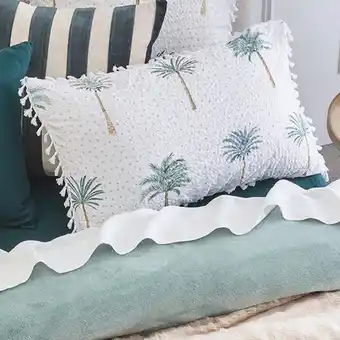 Pillow Talk Isadora Palm Oblong Cushion by Essentials offer