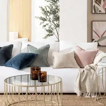 Pillow Talk Valencia Velvet Feather Square Cushion by M.U.S.E offer