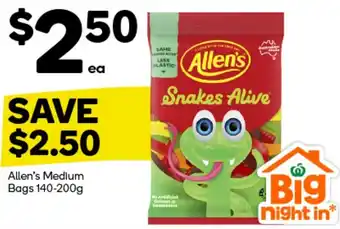 Woolworths Allen's Medium Bags 140-200g offer