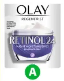 Woolworths Olay Regenerist Retinol 24 Night Moisturiser Face Cream 50g offer