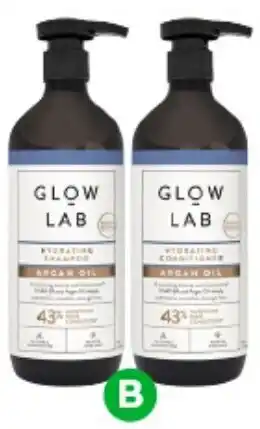 Woolworths Glow Lab Shampoo or Conditioner 600ml offer