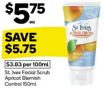 Woolworths St. Ives Facial Scrub Apricot Blemish Control 150ml offer