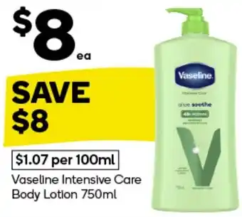 Woolworths Vaseline Intensive Care Body Lotion 750ml offer
