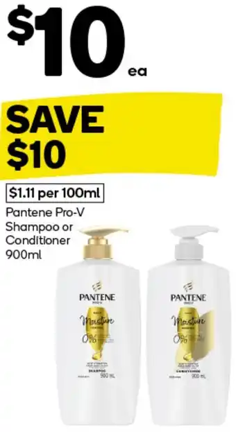 Woolworths Pantene Pro-V Shampoo or Conditioner 900ml offer