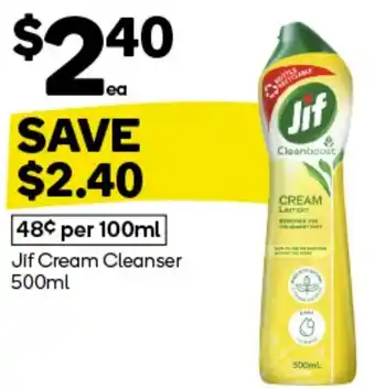 Woolworths Jif Cream Cleanser 500ml offer