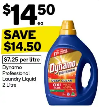 Woolworths Dynamo Professional Laundry Liquid 2 Litre offer