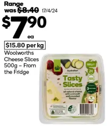 Woolworths Woolworths Cheese Slices 500g offer
