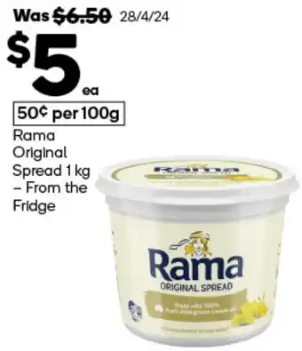 Woolworths Rama Original Spread 1 kg offer