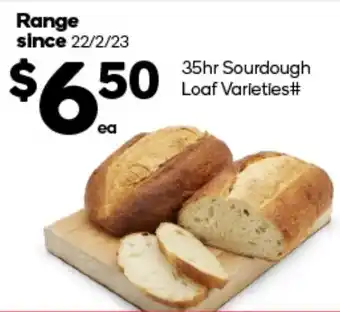 Woolworths 35hr Sourdough Loaf Varieties offer