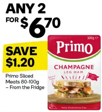 Woolworths Primo Sliced Meats 80-100g offer