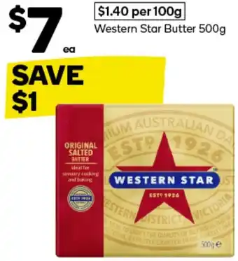 Woolworths Western Star Butter 500g offer