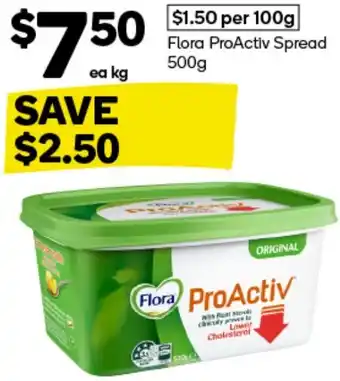 Woolworths Flora ProActiv Spread 500g offer