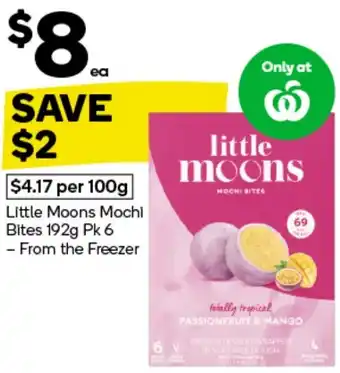 Woolworths Little Moons Mochi Bites 192g Pk 6 offer