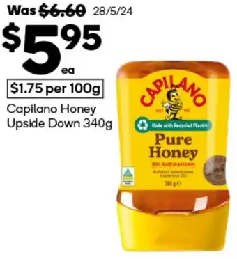 Woolworths Capilano Honey Upside Down 340g offer
