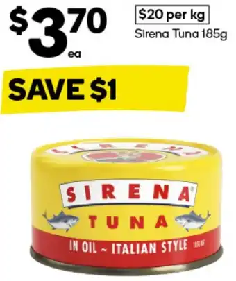 Woolworths Sirena Tuna 185g offer