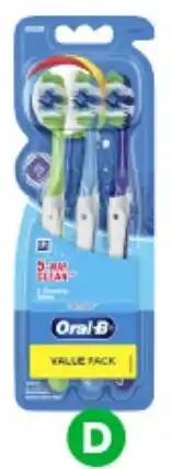 Woolworths Oral-B 5 Way Clean Toothbrush Pk 3 offer