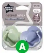 Woolworths Tommee Tippee Cherry Latex Soothers 18-36m Pk 2 offer
