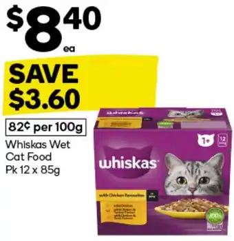 Woolworths Whiskas Wet Cat Food Pk 12 x 85g offer