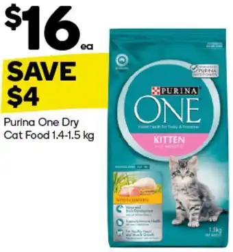Woolworths Purina One Dry Cat Food 1.4-1.5 kg offer