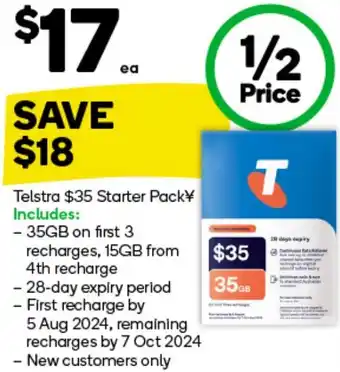 Woolworths Telstra $35 Starter Pack offer