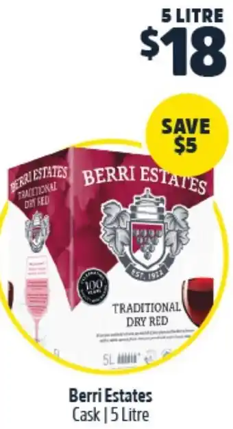 Woolworths Berri Estates Cask | 5 Litre offer