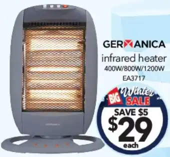 Cheap as Chips GERMANICA infrared heater offer