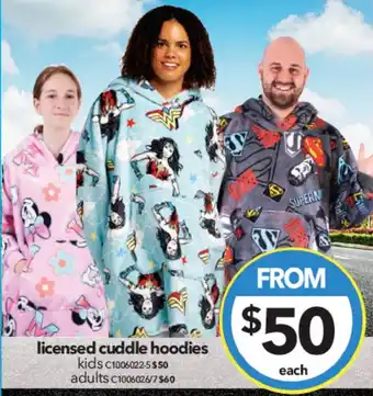 Cheap as Chips licensed cuddle hoodies Kids offer