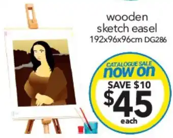 Cheap as Chips wooden sketch easel 192x96x96cm offer
