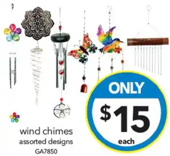 Cheap as Chips wind chimes assorted designs offer