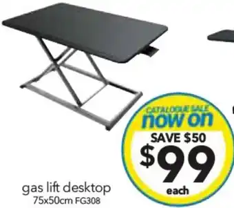 Cheap as Chips gas lift desktop 75x50cm offer