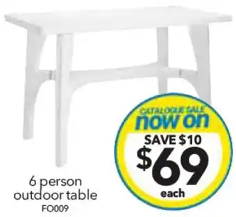 Cheap as Chips 6 person outdoor table offer