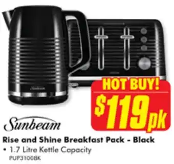 The Good Guys Sunbeam Rise and Shine Breakfast Pack - Black offer