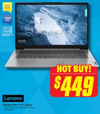 The Good Guys Lenovo. IdeaPad Slim 1i 14" Laptop offer