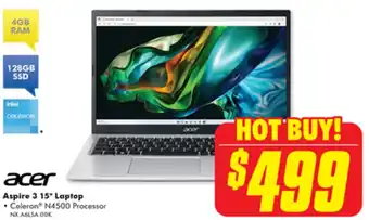 The Good Guys acer Aspire 3 15" Laptop offer
