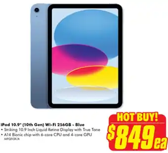 The Good Guys iPad 10.9" (10th Gen) Wi-Fi 256GB - Blue offer
