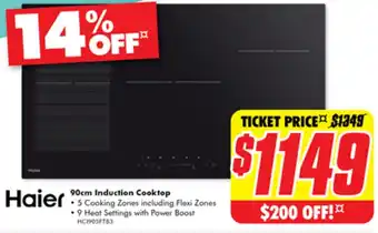 The Good Guys 90cm Induction Cooktop offer