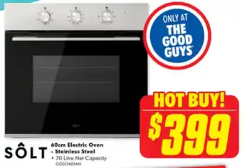 The Good Guys SÔLT 60cm Electric Oven Stainless Steel offer