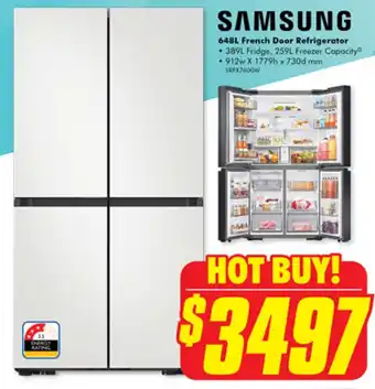 The Good Guys SAMSUNG 648L French Door Refrigerator offer