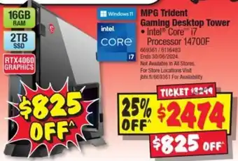 MPG Trident Gaming Desktop Tower