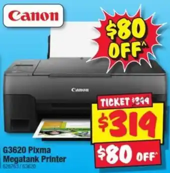 JB Hi-Fi Canon G3620 Pixma Megatank Printer offer