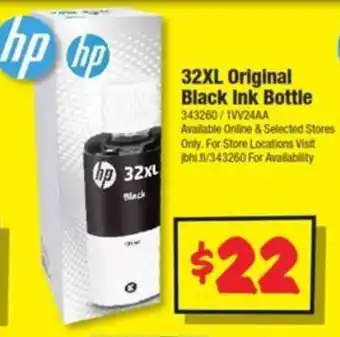 JB Hi-Fi 32XL Original Black Ink Bottle offer