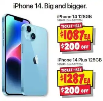 JB Hi-Fi iPhone 14 128GB offer