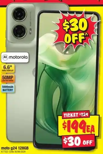 JB Hi-Fi moto g24 128GB offer