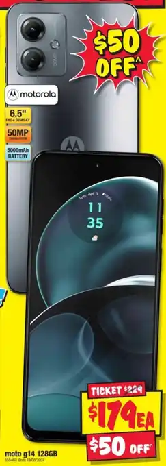 JB Hi-Fi moto g14 128GB offer