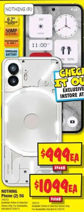 JB Hi-Fi NOTHING Phone (2) 5G 512GB offer