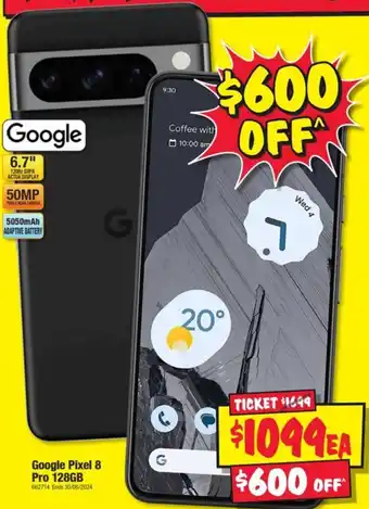 JB Hi-Fi Google Pixel 8 Pro 128GB offer