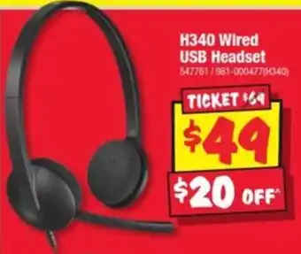 JB Hi-Fi H340 Wired USB Headset offer